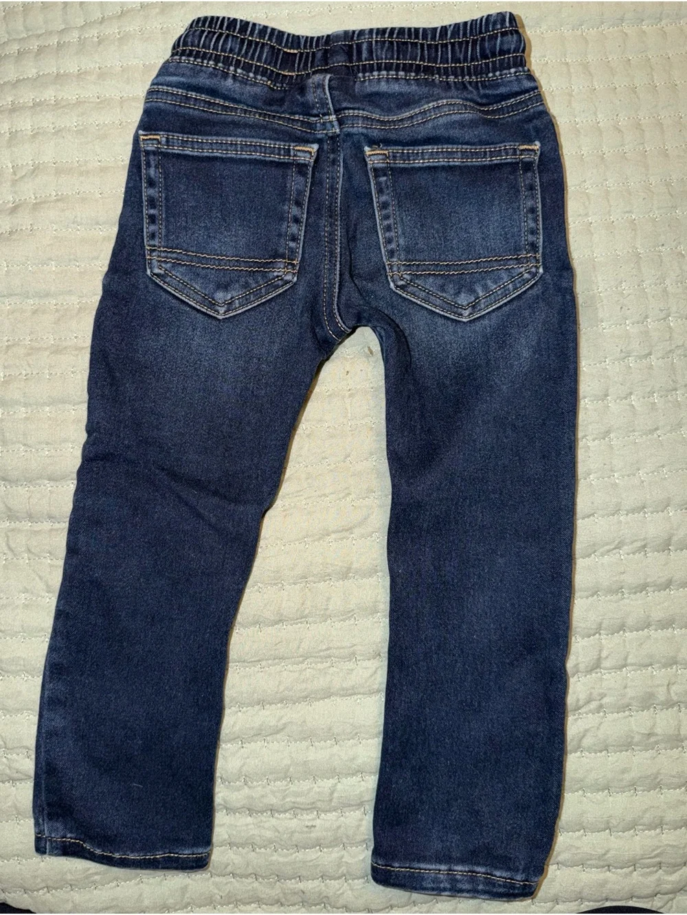Cat & Jack Boys Elastic Waist Dark Blue Jeans